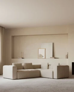 Hoekbanken-Kave Home Blok Hoekbank Beige
