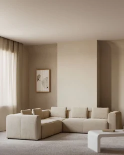 Hoekbanken-Kave Home Blok Hoekbank Beige