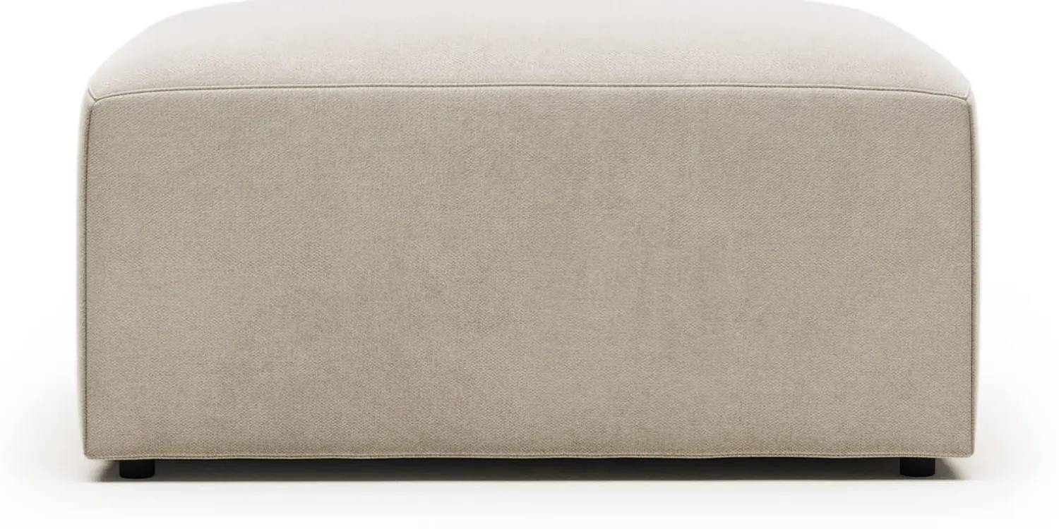 Hockers|Poefs-Kave Home Blok Voetenbank Beige