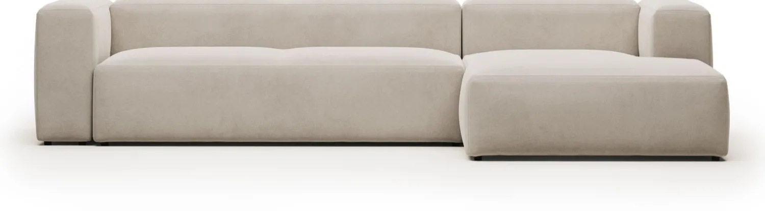 Hoekbanken-Kave Home Blok 4-Zits Hoekbank Beige