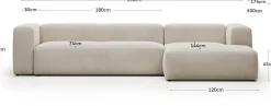 Hoekbanken-Kave Home Blok 4-Zits Hoekbank Beige