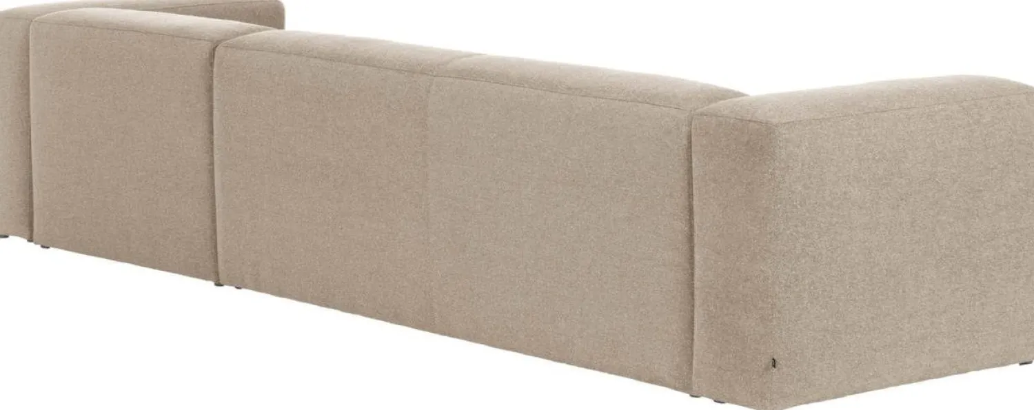 Hoekbanken-Kave Home Blok 4-Zits Hoekbank Beige