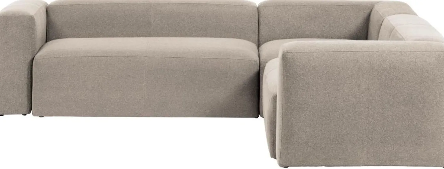 Hoekbanken-Kave Home Blok 4-Zitshoekbank Beige