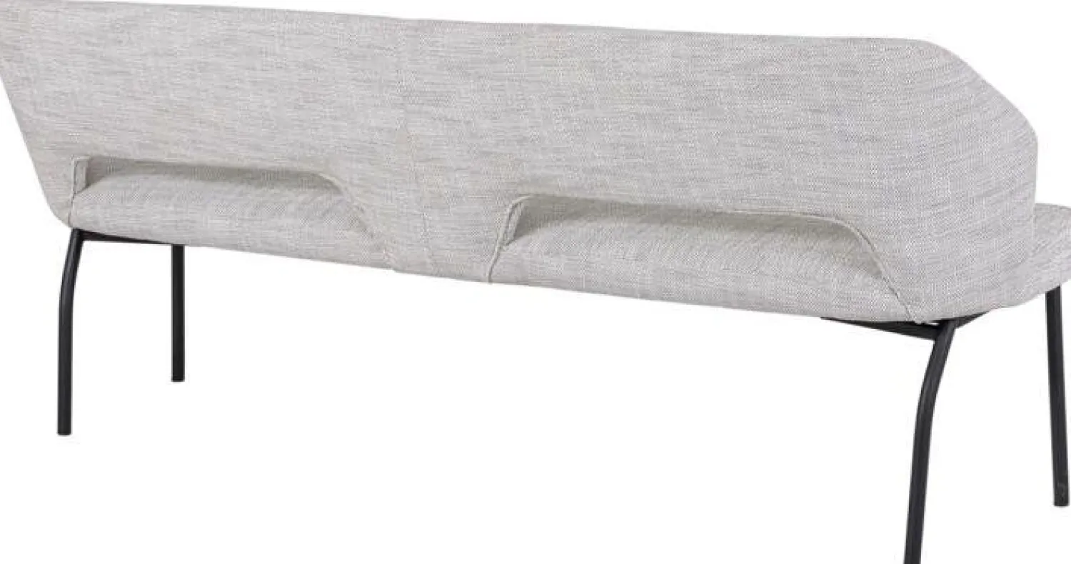Stoffen Eetkamerbanken-MUST Living Bloom 190 Eetkamerbank Light Grey