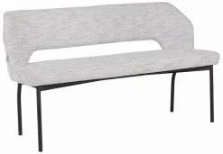 Stoffen Eetkamerbanken-MUST Living Bloom 150 Eetkamerbank Light Grey