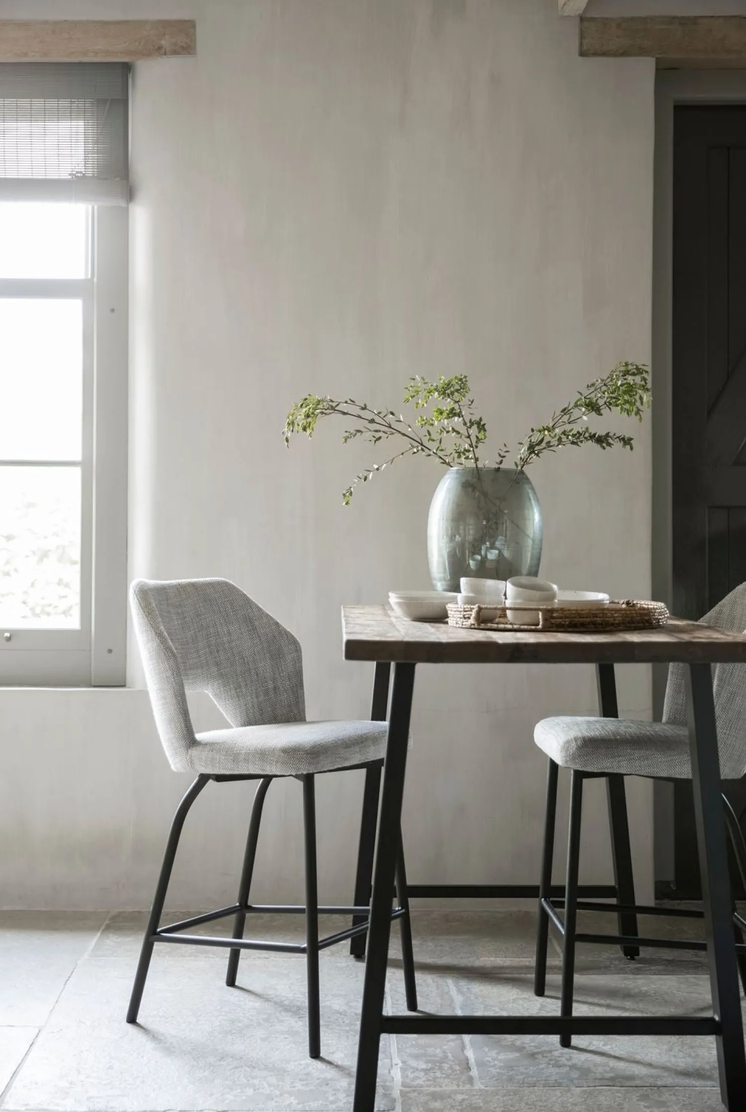 Stoffen Barkrukken-MUST Living Bloom Barkruk Polaris Light Grey