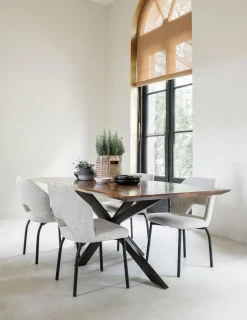 Eetkamerstoelen Zonder Armleuning-MUST Living Bloom Eetkamerstoel Polaris Natural