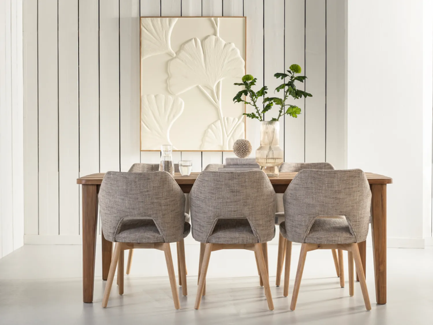 Eetkamerstoelen Zonder Armleuning-MUST Living Blossom Eetkamerstoel Brown