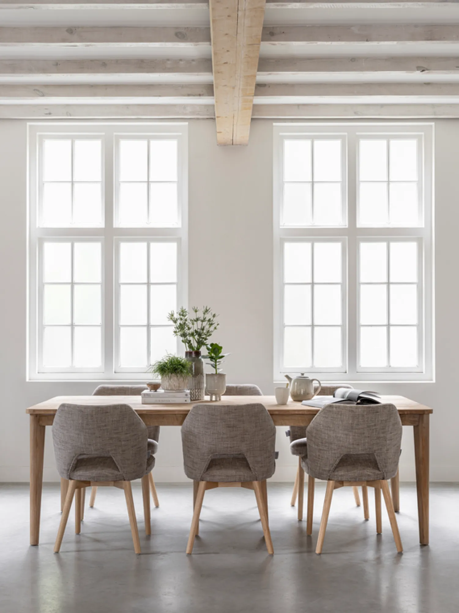 Eetkamerstoelen Zonder Armleuning-MUST Living Blossom Eetkamerstoel Brown