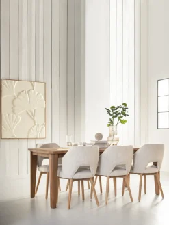 Eetkamerstoelen Zonder Armleuning-MUST Living Blossom Eetkamerstoel Naturel