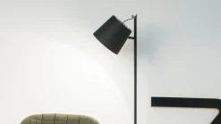 Industriële Vloerlampen|Vloerlampen-Zuiver Bluckle Head Vloerlamp Black