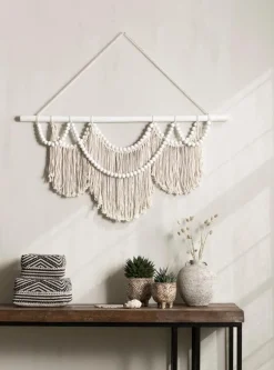 Wanddecoraties-MUST Living Boho Chic Wanddecoratie White