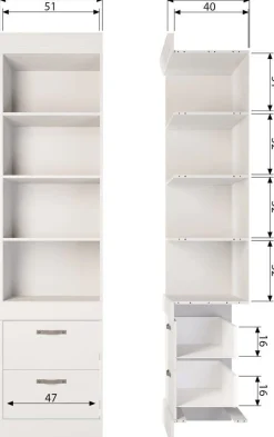 Boekenkasten-WOOOD Bold Boekenkast Snow White