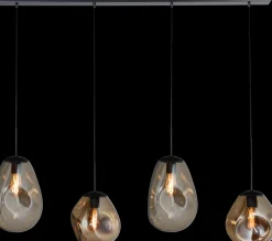 Glazen Hanglampen|Glazen Hanglampen-Montèl Bold Hanglamp Matt Black, Goud
