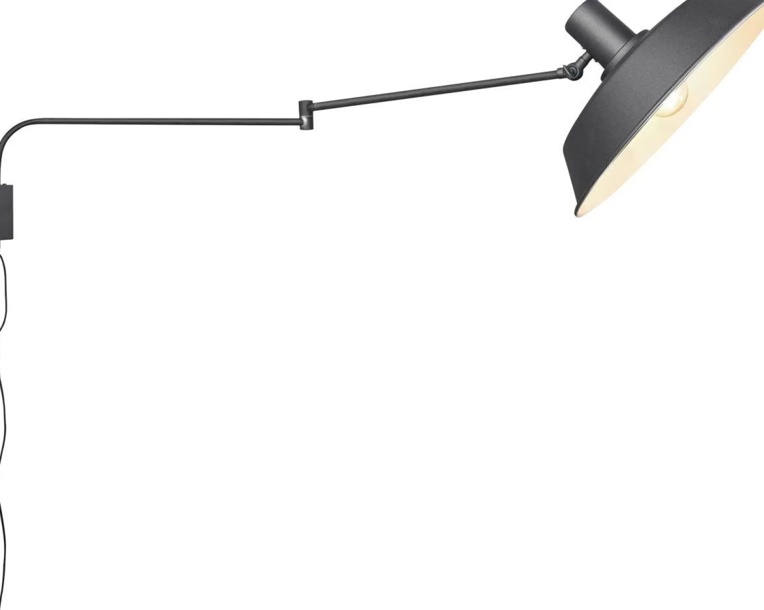 Industriële Wandlampen|Wandlampen-Trendhopper Bolder Wandlamp Zwart