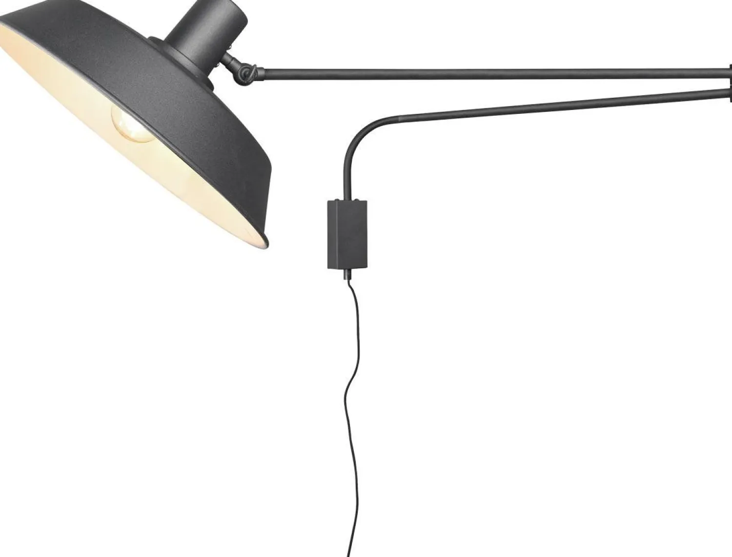 Industriële Wandlampen|Wandlampen-Trendhopper Bolder Wandlamp Zwart
