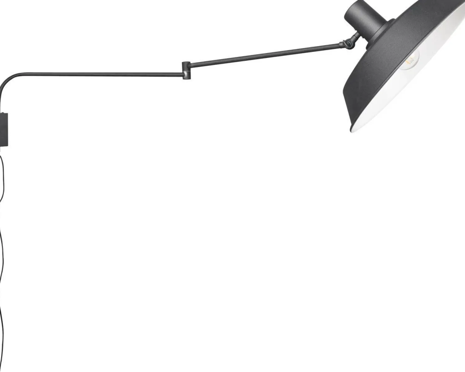 Industriële Wandlampen|Wandlampen-Trendhopper Bolder Wandlamp Zwart