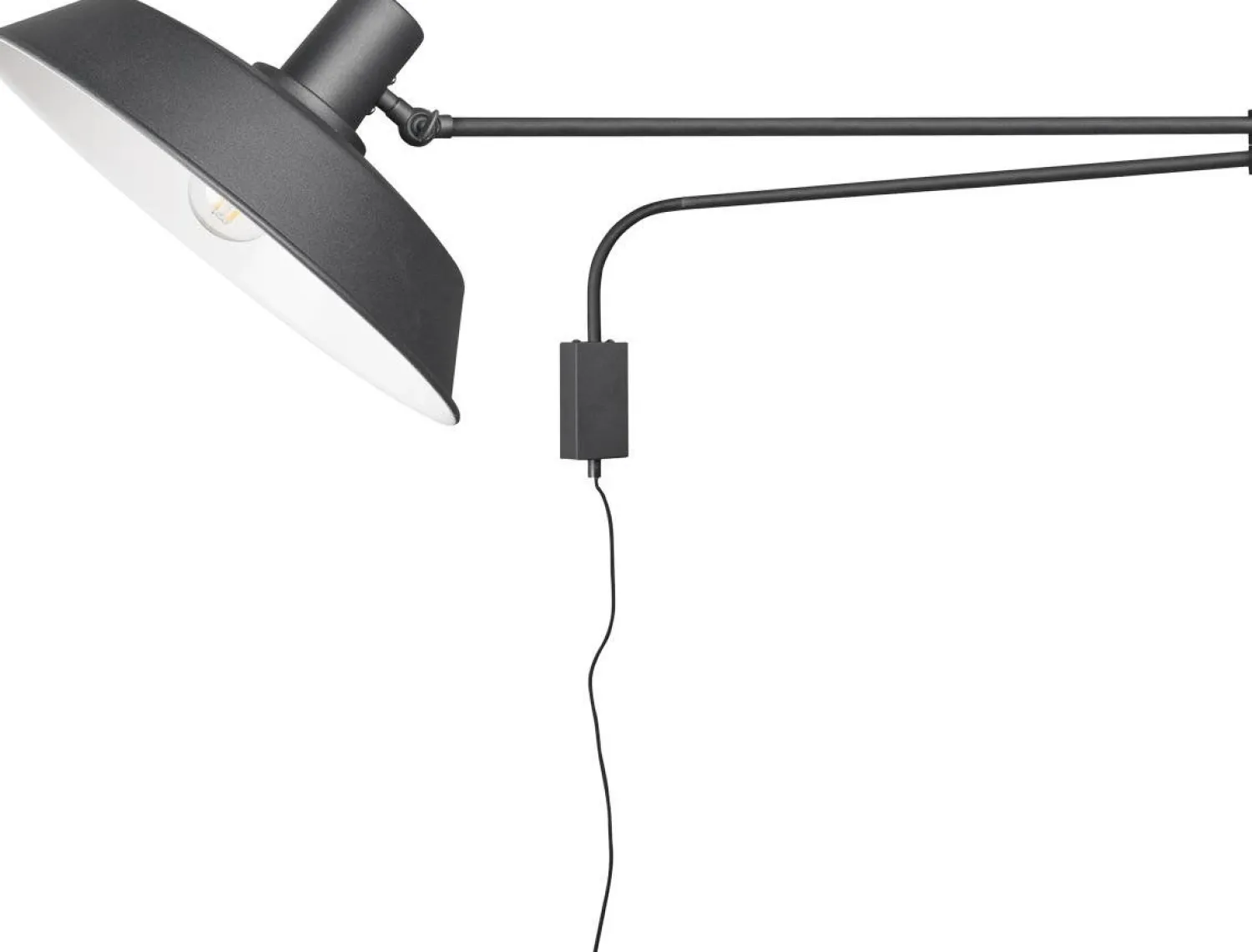 Industriële Wandlampen|Wandlampen-Trendhopper Bolder Wandlamp Zwart