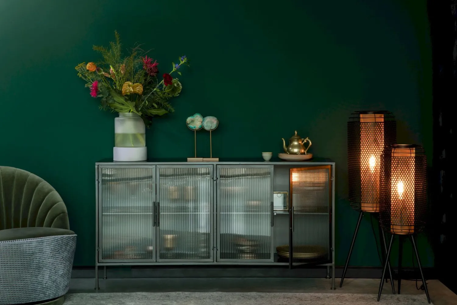 Dressoirs-Dutchbone Boli Dressoir Black