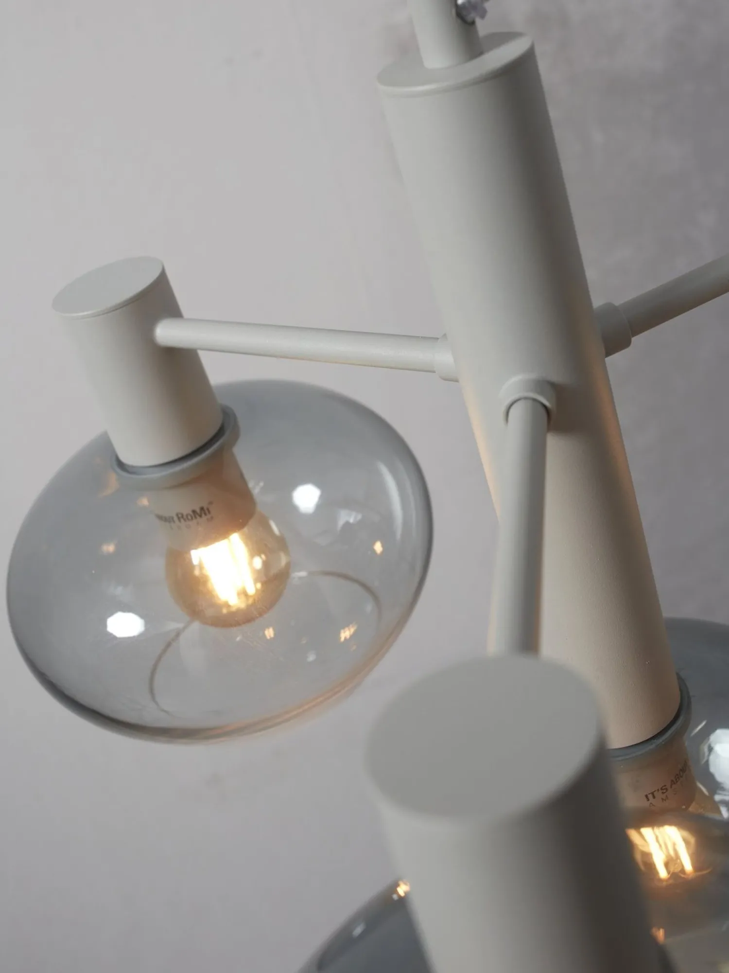 Moderne Hanglampen|Moderne Hanglampen-It's about RoMi Bologna 4-lichts Hanglamp Light Grey