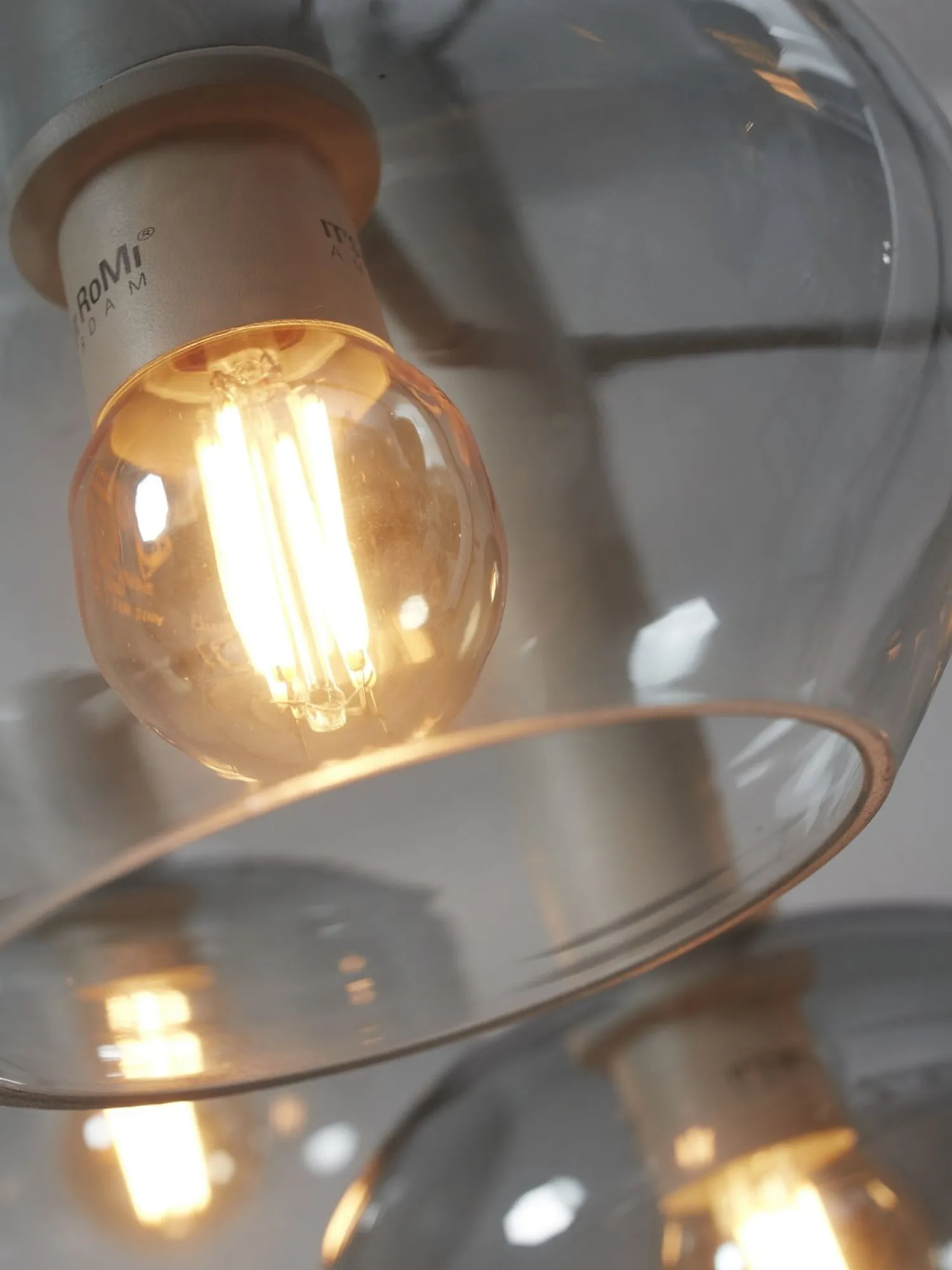 Moderne Hanglampen|Moderne Hanglampen-It's about RoMi Bologna 4-lichts Hanglamp Light Grey