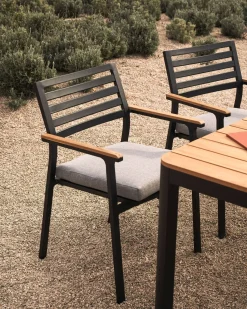 Tuinstoelen-Kave Home Bona Tuinstoel Zwart