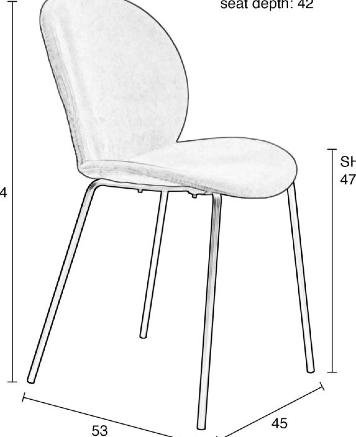 Eetkamerstoelen Zonder Armleuning-Zuiver Bonnet (set van 2) Eetkamerstoel Green