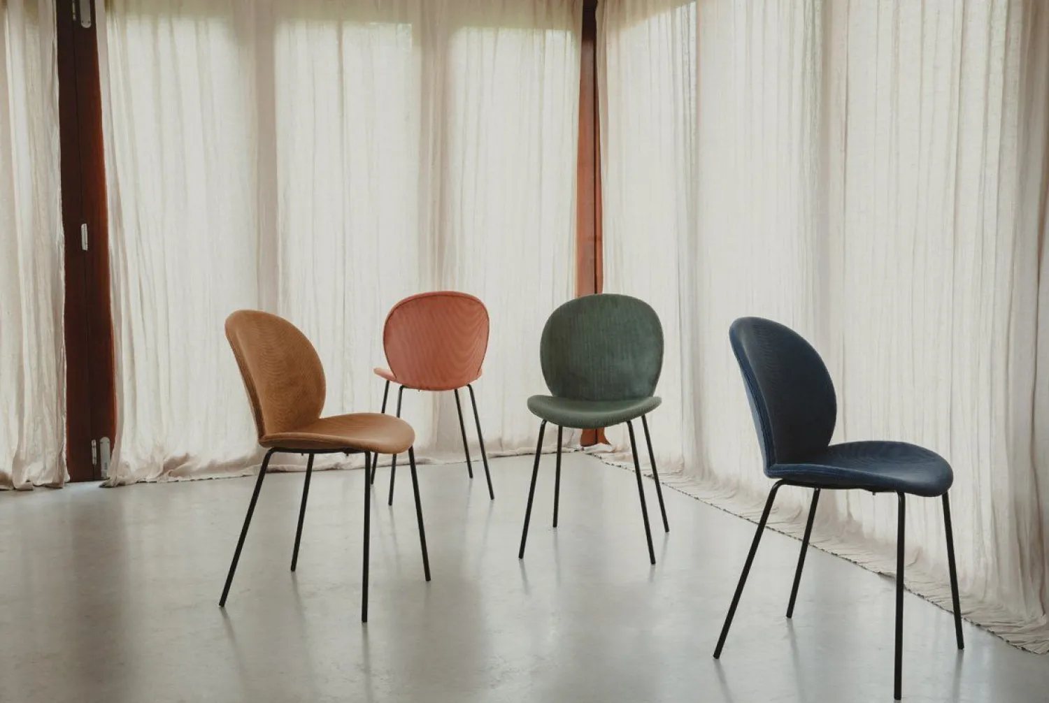 Kuipstoelen|Eetkamerstoelen Zonder Armleuning-Zuiver Bonnet (set van 2) Eetkamerstoel Ochre