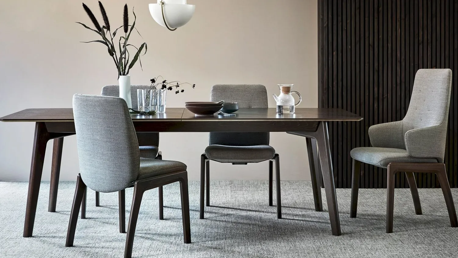 Houten Eettafels|Uitschuifbare Eettafels-Stressless Bordeaux Eettafel Zwart