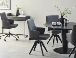 Houten Eettafels|Uitschuifbare Eettafels-Stressless Bordeaux Eettafel Zwart