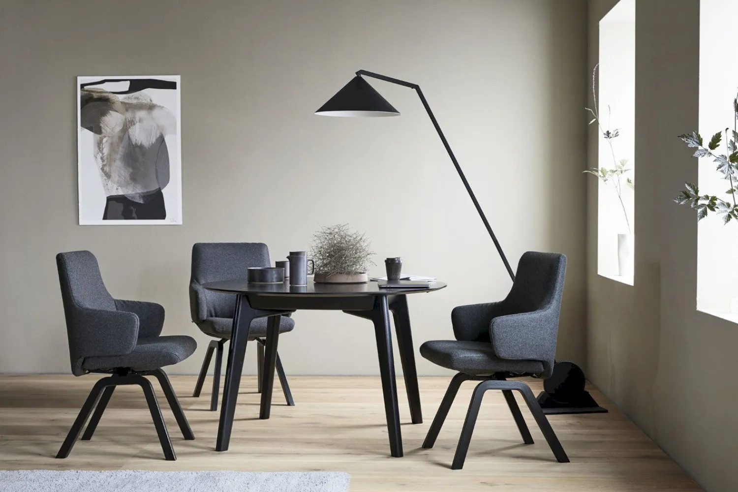 Houten Eettafels|Uitschuifbare Eettafels-Stressless Bordeaux Eettafel Zwart