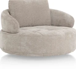 Ronde Fauteuils-Henders en Hazel Borgia Draaifauteuil Champagne