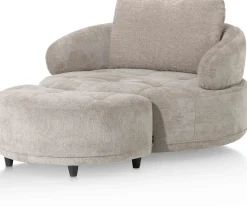 Ronde Fauteuils-Henders en Hazel Borgia Draaifauteuil Champagne