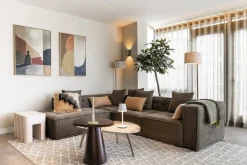 Moderne Vloerlampen|Vloerlampen-It's about RoMi Boston M Vloerlamp Sand, Light Linen