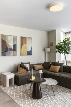 Moderne Vloerlampen|Vloerlampen-It's about RoMi Boston M Vloerlamp Sand, Light Linen