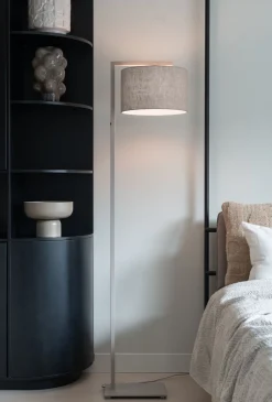 Moderne Vloerlampen|Vloerlampen-It's about RoMi Boston M Vloerlamp Sand, Dark Linen
