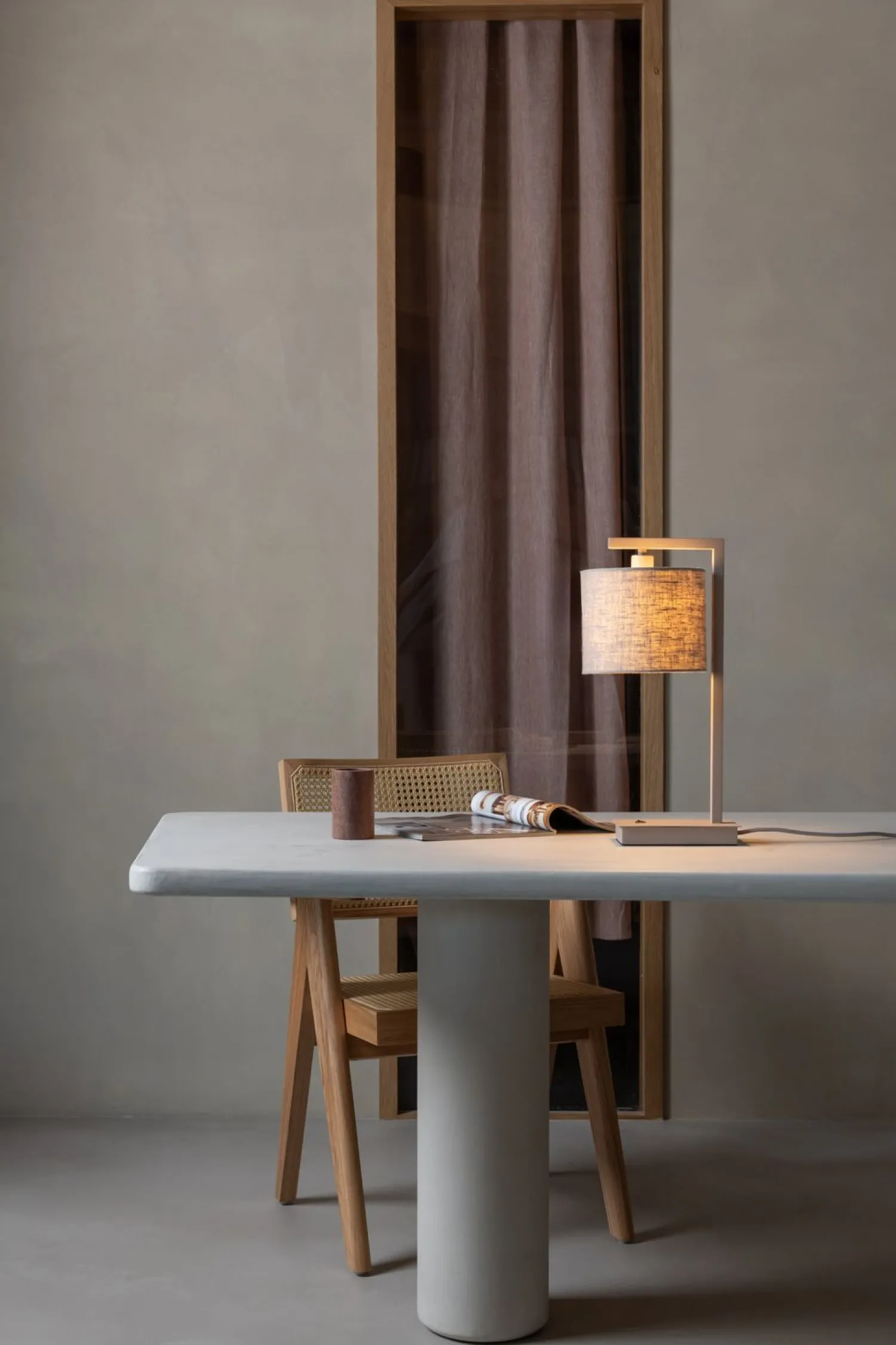 Moderne Tafellampen|Tafellampen-It's about RoMi Boston Tafellamp Sand, Light Linen
