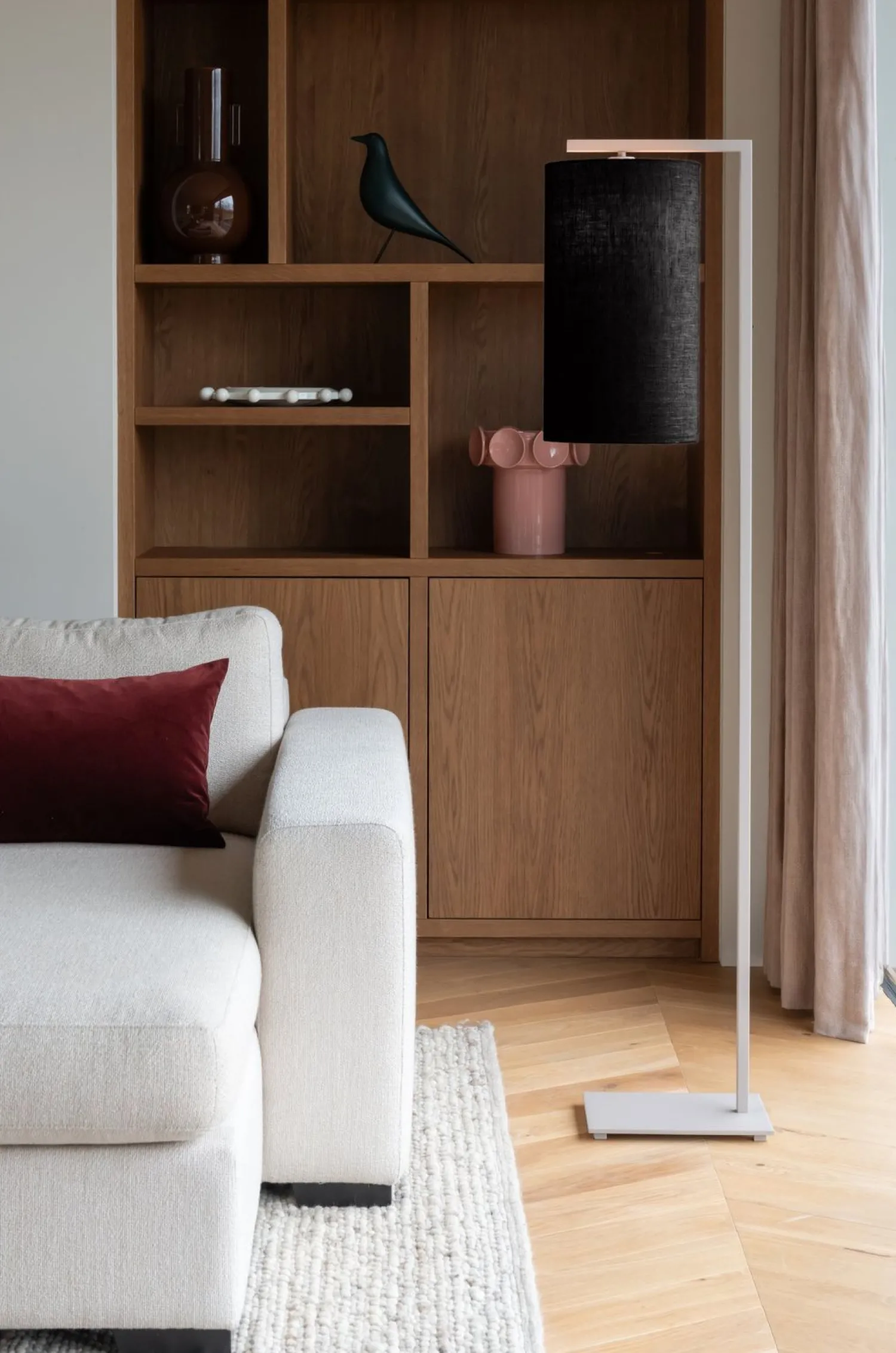 Moderne Vloerlampen|Vloerlampen-It's about RoMi Boston Vloerlamp Sand, Black