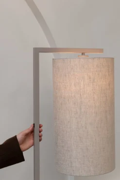 Moderne Vloerlampen|Vloerlampen-It's about RoMi Boston Vloerlamp Sand, Dark Linen