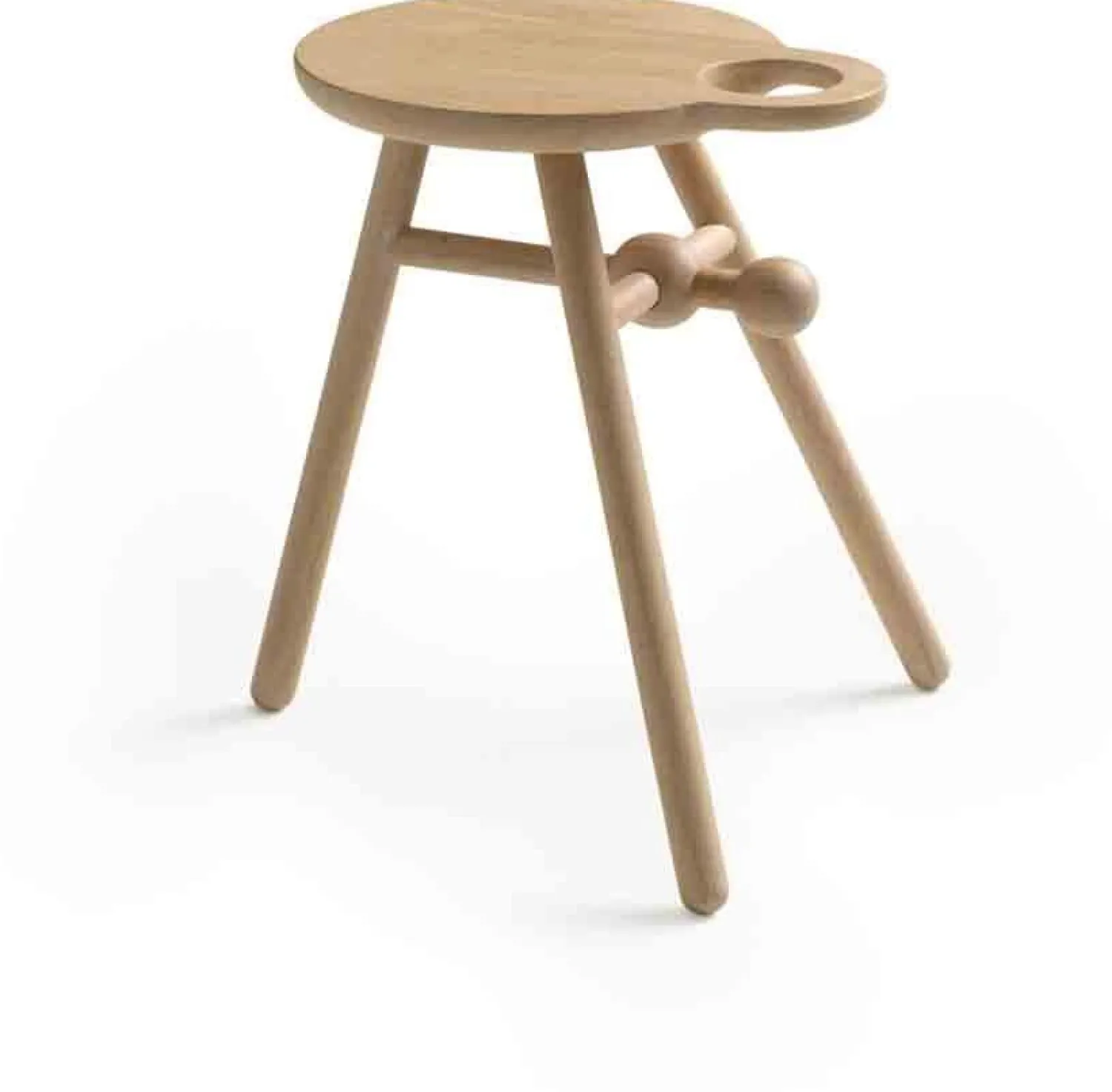 Houten Bijzettafels|Ronde Bijzettafels-Pode Bottle Stool Bijzettafel Naturel