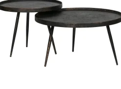 Houten Bijzettafels|Ronde Bijzettafels-WOOOD Bounds Bijzettafel Antique Gold