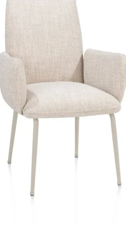 Eetkamerstoelen Met Armleuning-Henders en Hazel Bovina Armstoel Creme