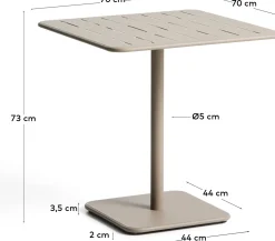 Tuintafels-Kave Home Brai Outdoor Bistrotafel Taupe
