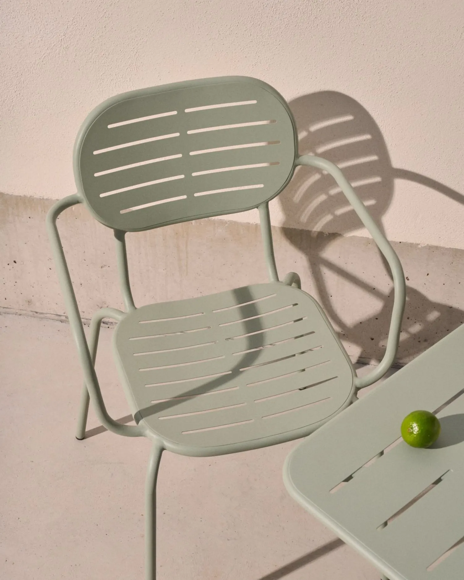 Tuinstoelen-Kave Home Brai Tuin Armstoel Turquoise