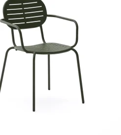 Tuinstoelen-Kave Home Brai Tuin Armstoel Donkergroen