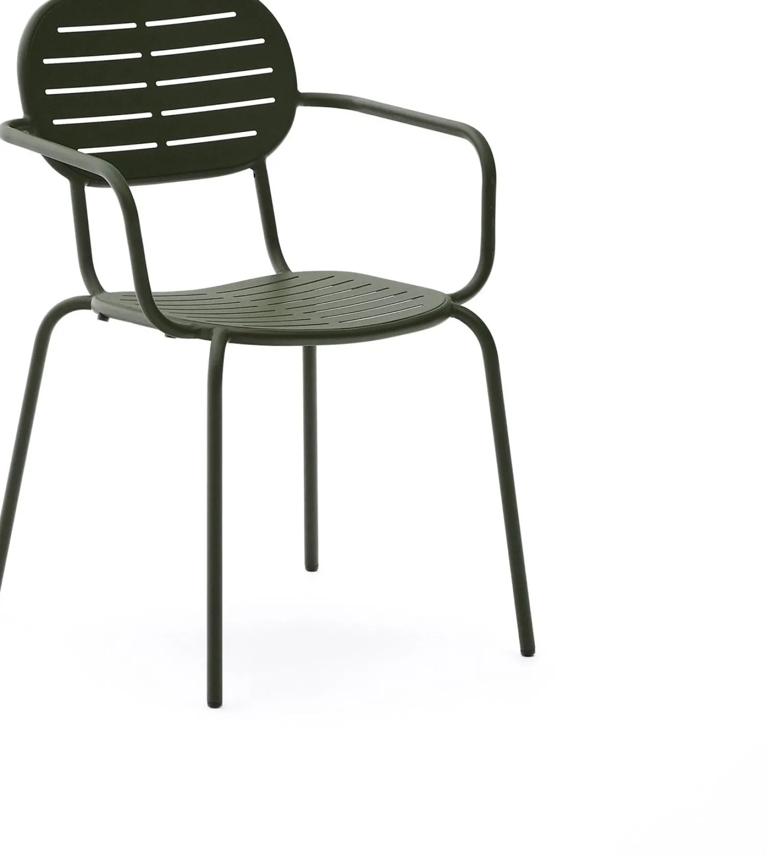 Tuinstoelen-Kave Home Brai Tuin Armstoel Donkergroen