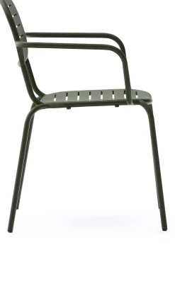 Tuinstoelen-Kave Home Brai Tuin Armstoel Donkergroen