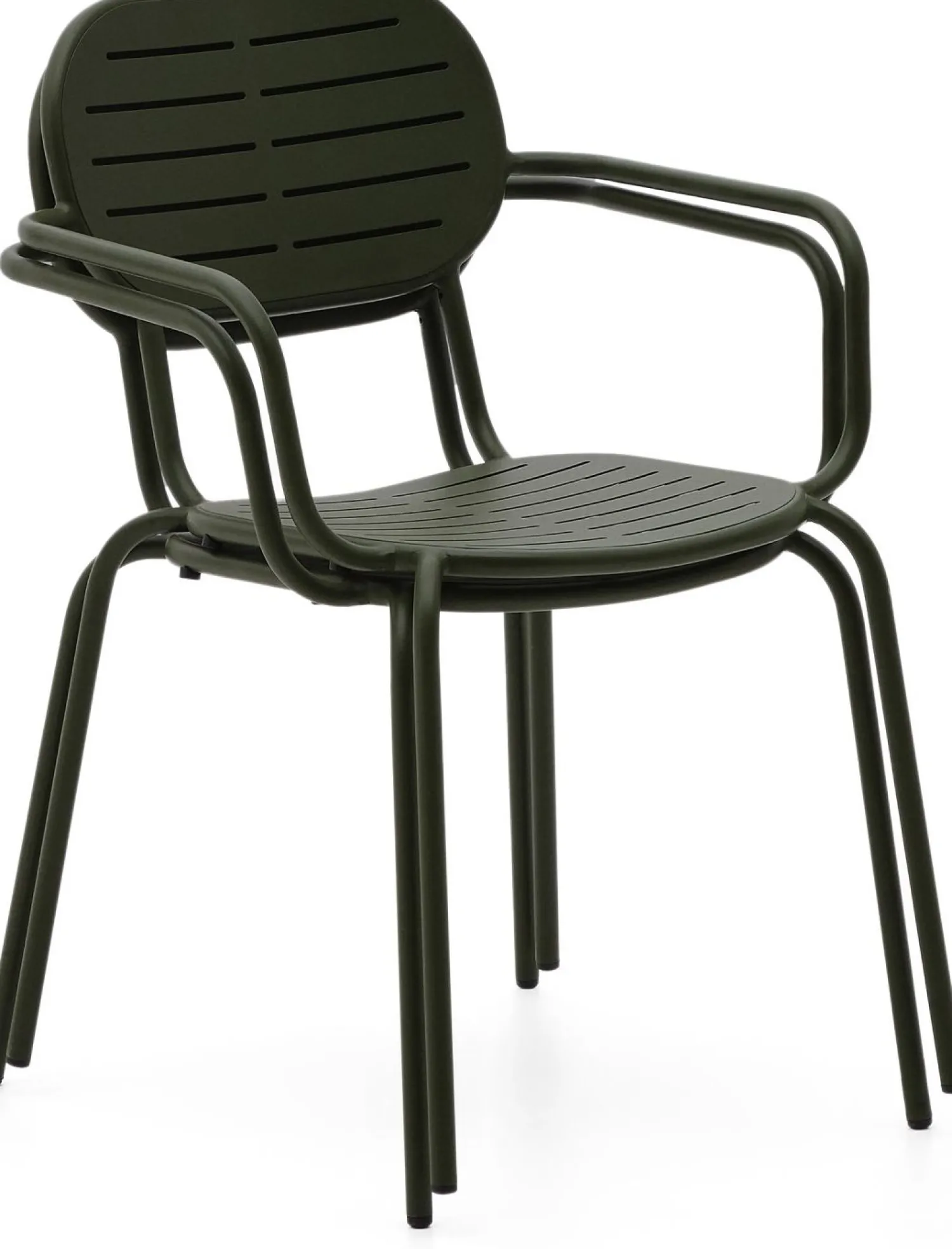 Tuinstoelen-Kave Home Brai Tuin Armstoel Donkergroen