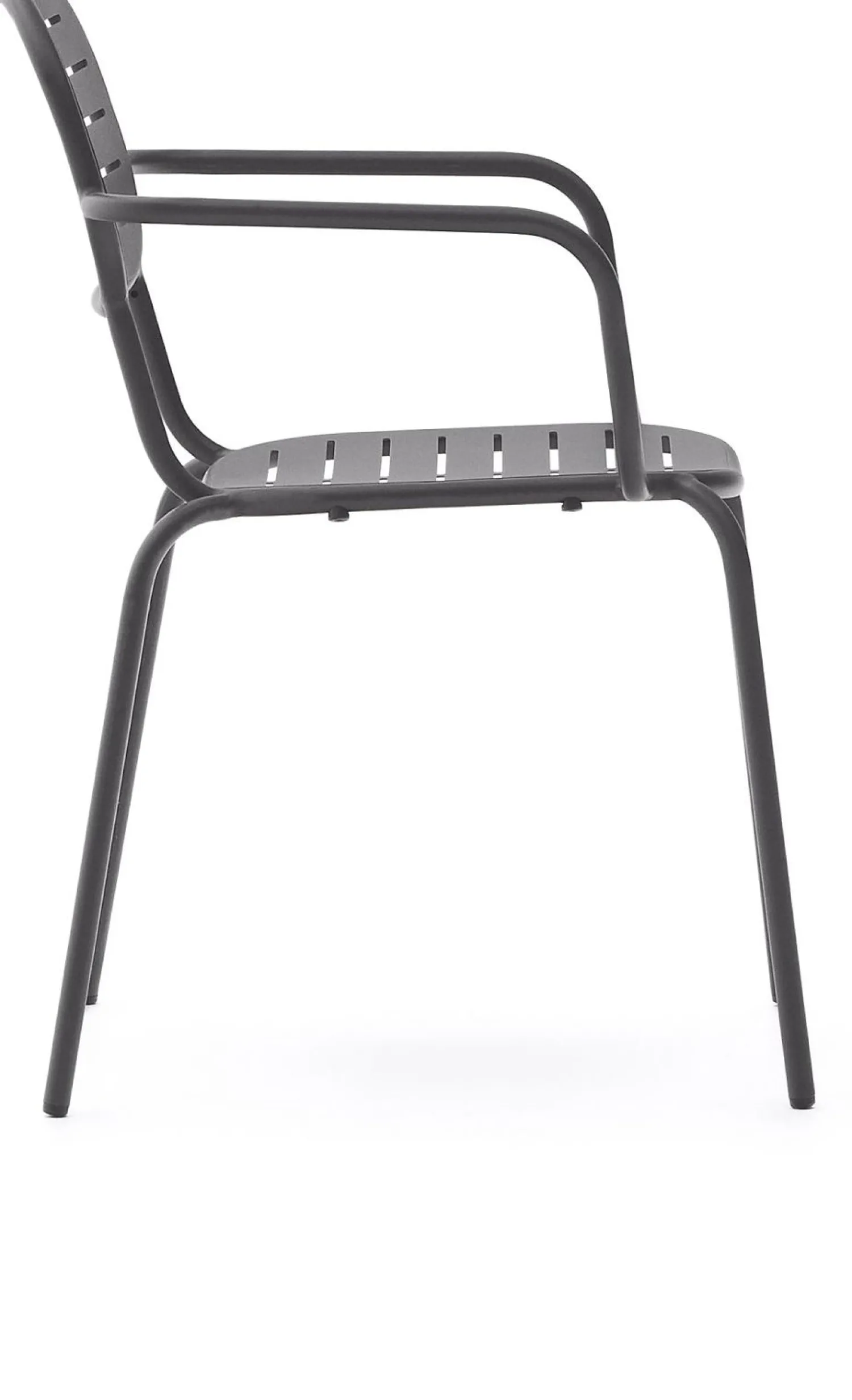 Tuinstoelen-Kave Home Brai Tuin Armstoel Donkergrijs