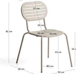 Tuinstoelen-Kave Home Brai Tuinstoel Taupe
